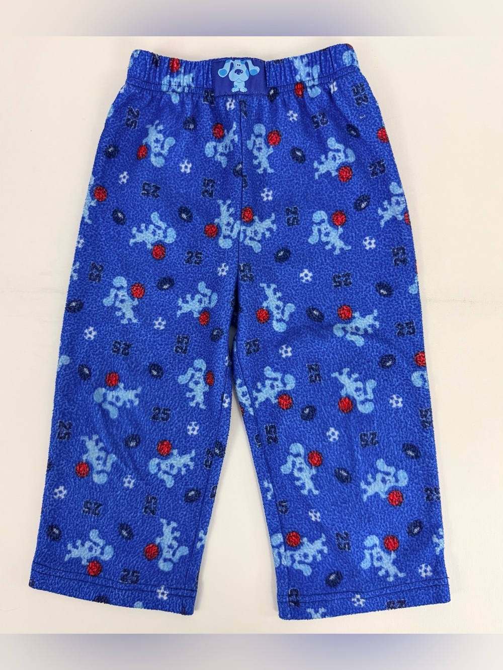 Vintage 2002 Toddler 3T Blues Clues Basketball & Football #25 Pajama Top&Bottom - Picture 9 of 12